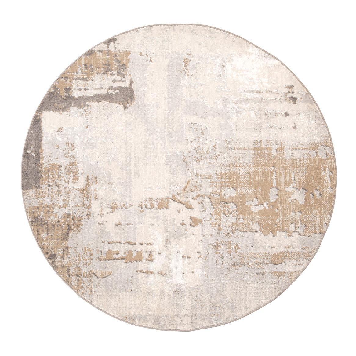 Distressed Abstract Beige Area Rug - Grace