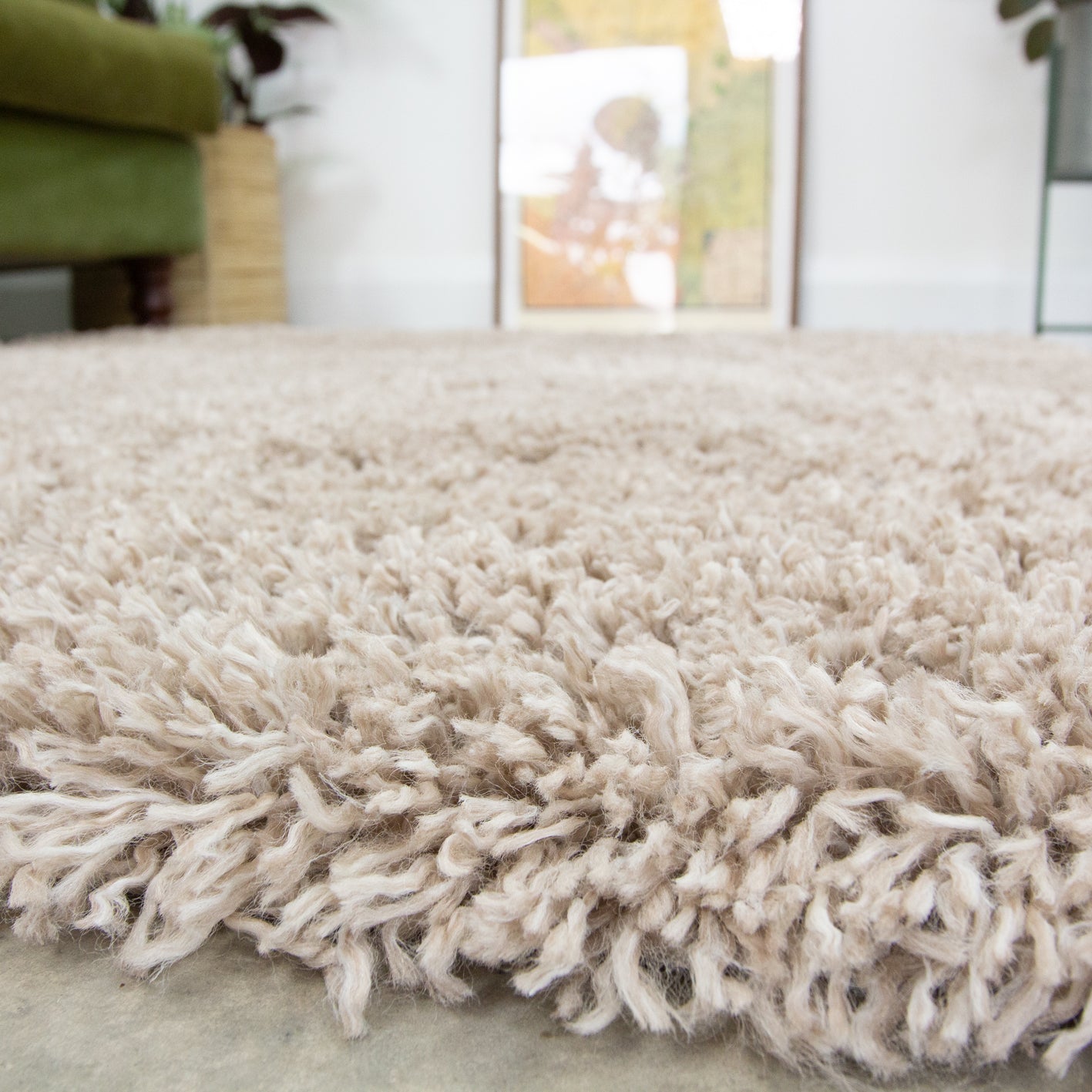 Soft Everyday Beige Shaggy Rug